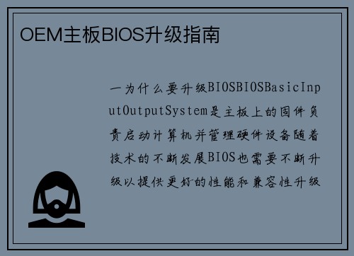 OEM主板BIOS升级指南